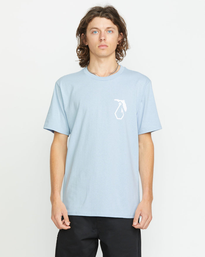 Men's Reelin Short Sleeve Tee-Carolina Blue-Volcom