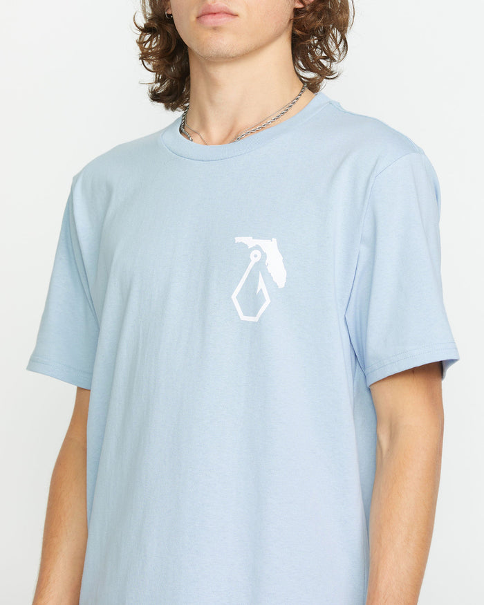 Men's Reelin Short Sleeve Tee-Carolina Blue-Volcom