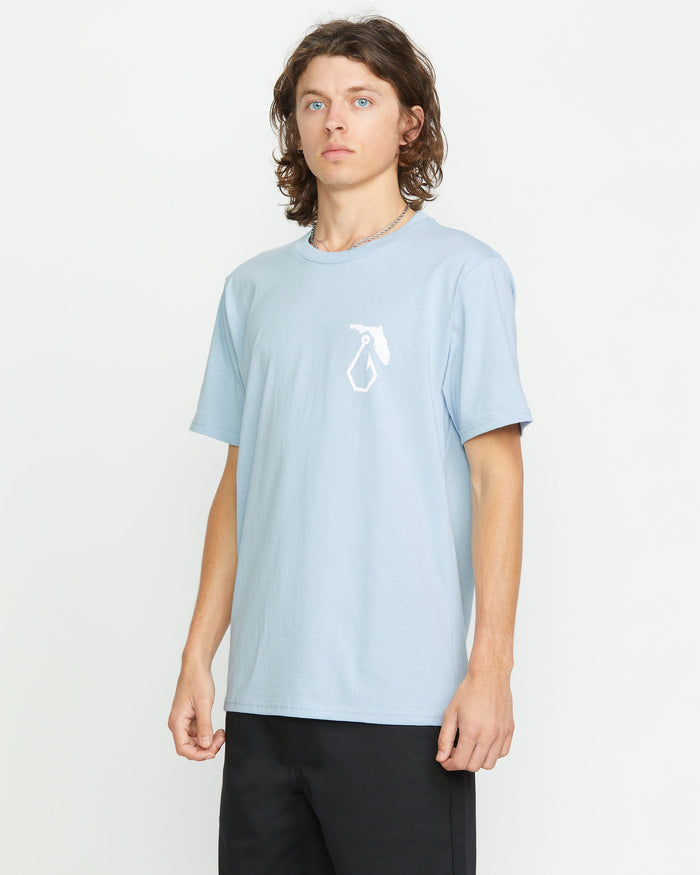 Men's Reelin Short Sleeve Tee-Carolina Blue-Volcom