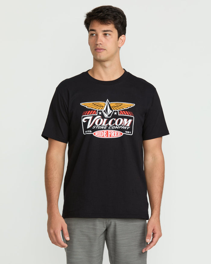 Men's Revel Short Sleeve Tee-Black-Volcom
