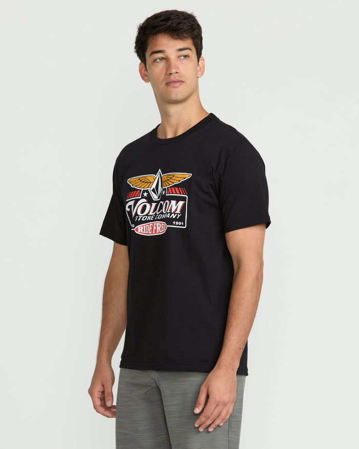 Men's Revel Short Sleeve Tee-Black-Volcom