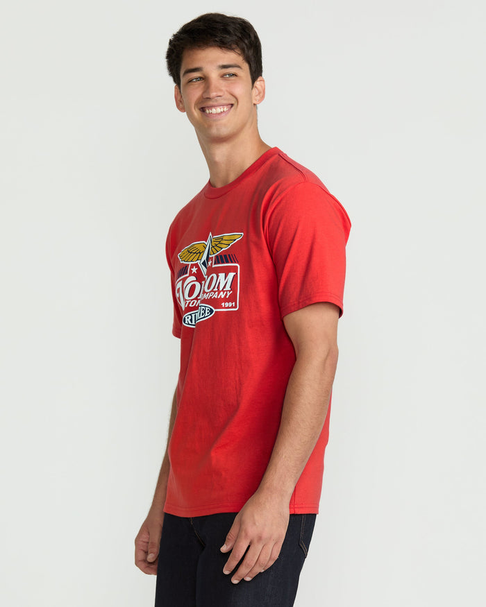 Men's Revel Short Sleeve Tee-Chili Red-Volcom