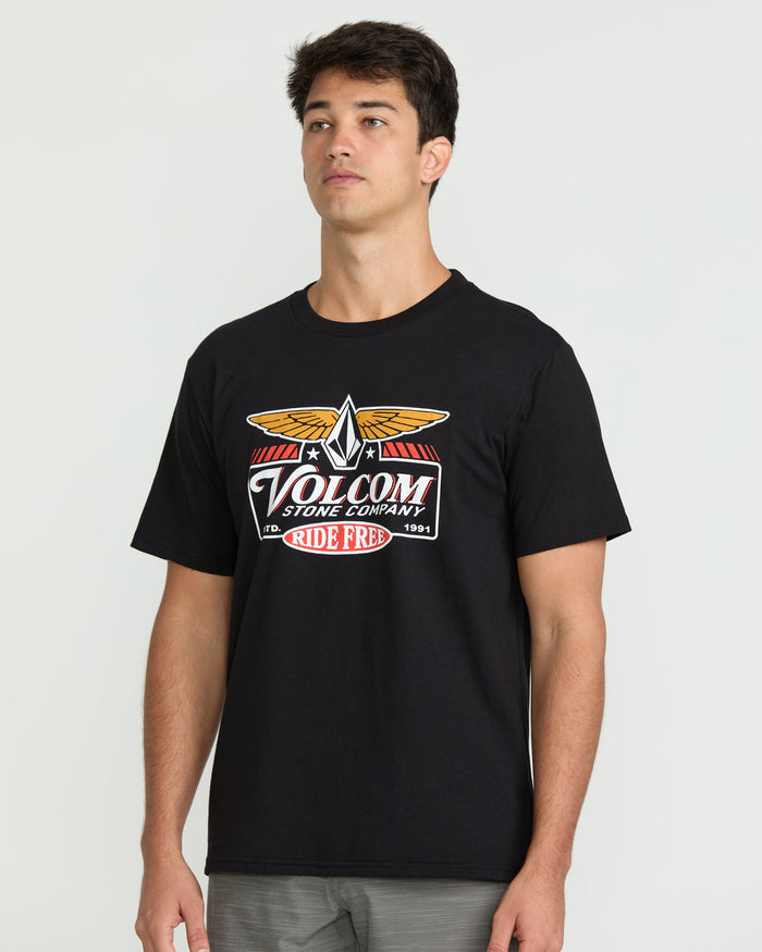 Men's Revel Short Sleeve Tee-Black-Volcom