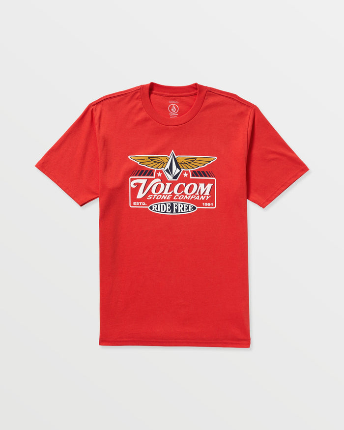 Men's Revel Short Sleeve Tee-Chili Red-Volcom