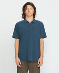 Men's Ridgestone Short Sleeve Shirt-Deep Blue-Volcom