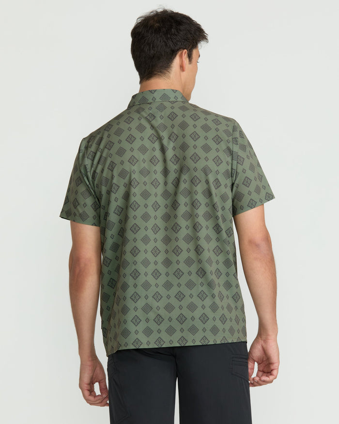 Men's Ridgestone Short Sleeve Shirt-Light Olive-Volcom