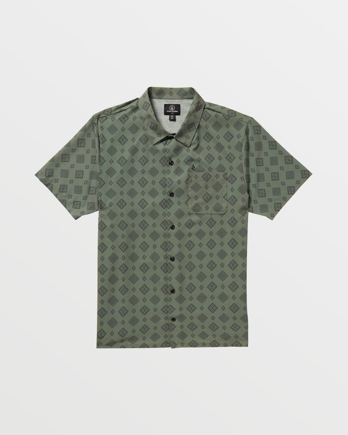 Men's Ridgestone Short Sleeve Shirt-Light Olive-Volcom