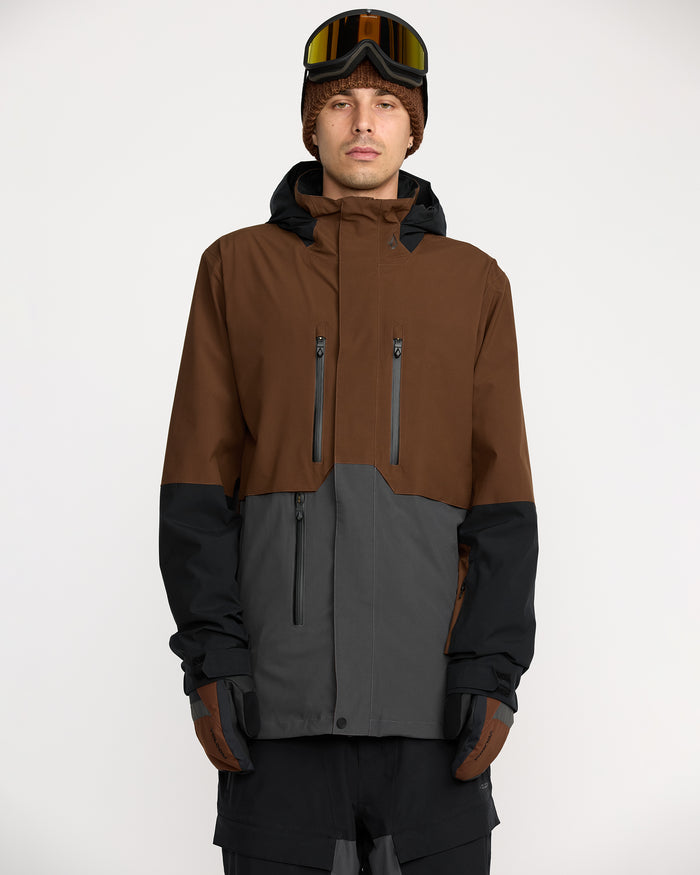 Men's Rnge Stretch 30K Jacket-Brown-Volcom