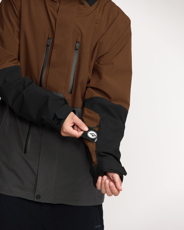Men's Rnge Stretch 30K Jacket-Brown-Volcom
