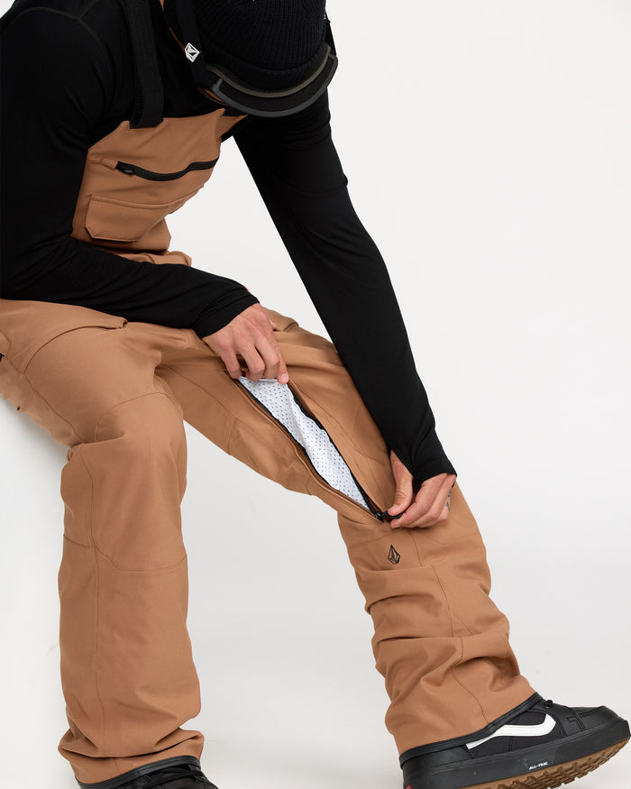 Men's Roan Bib Overall-Terra Brown-Volcom