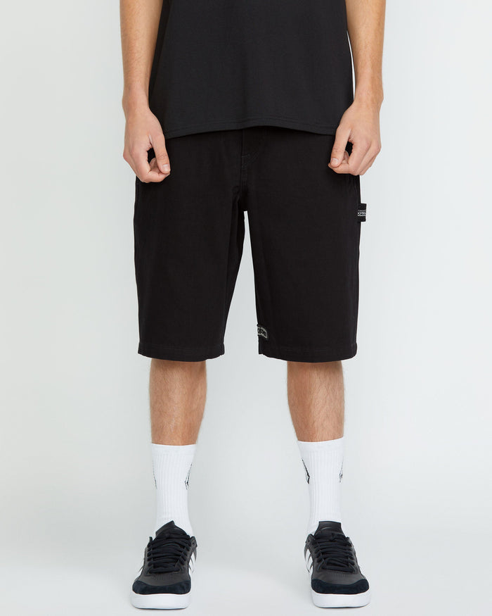 Men's Sawhorse Denim Shorts-Black-Volcom