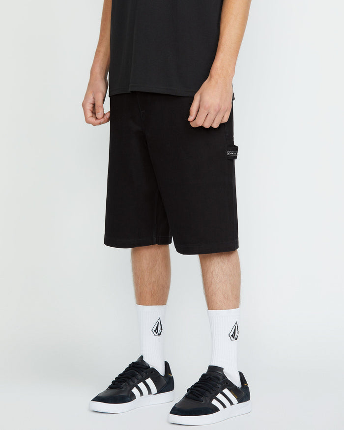 Men's Sawhorse Denim Shorts-Black-Volcom