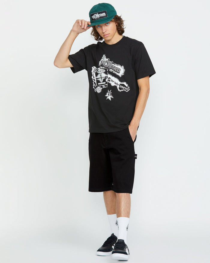 Men's Sawhorse Denim Shorts-Black-Volcom