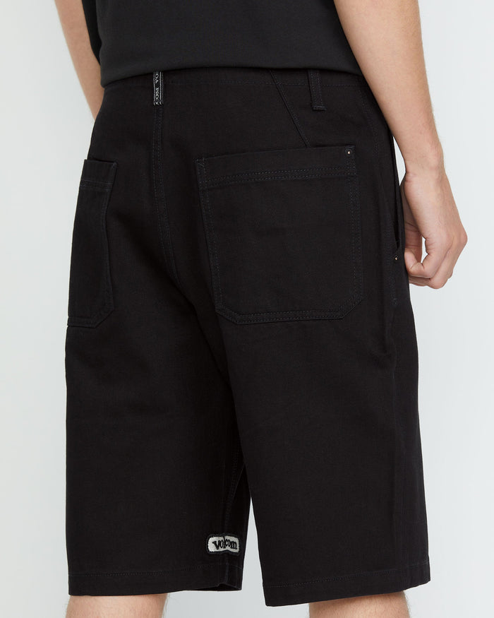 Men's Sawhorse Denim Shorts-Black-Volcom