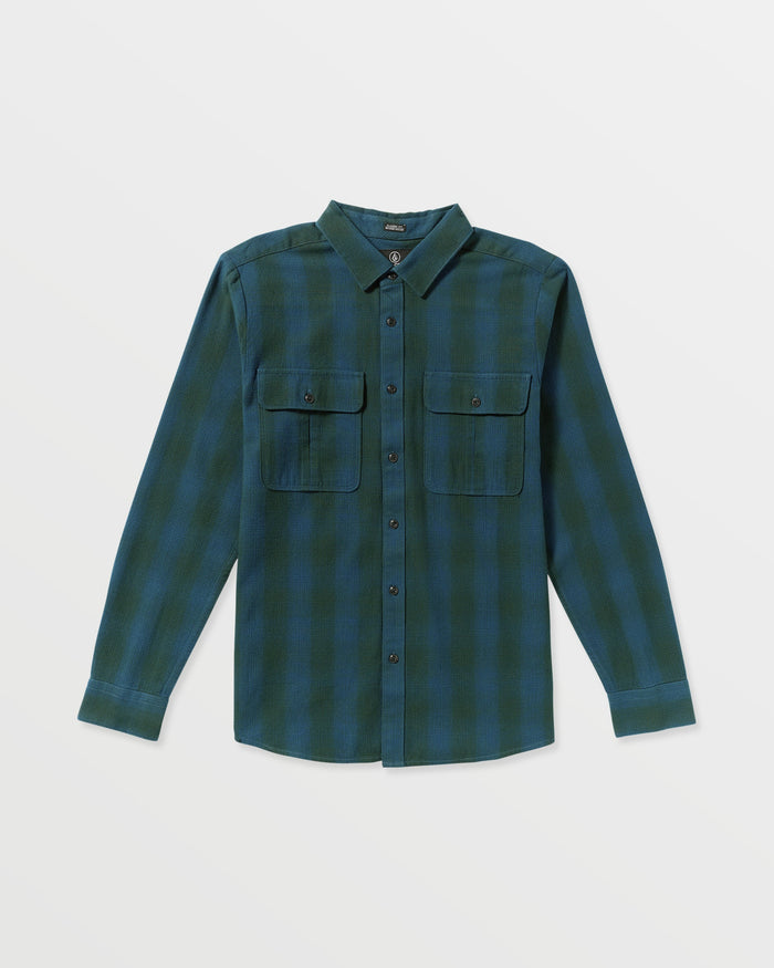 Men's Shadowstone Flannel Long Sleeve Shirt-Scarab-Volcom