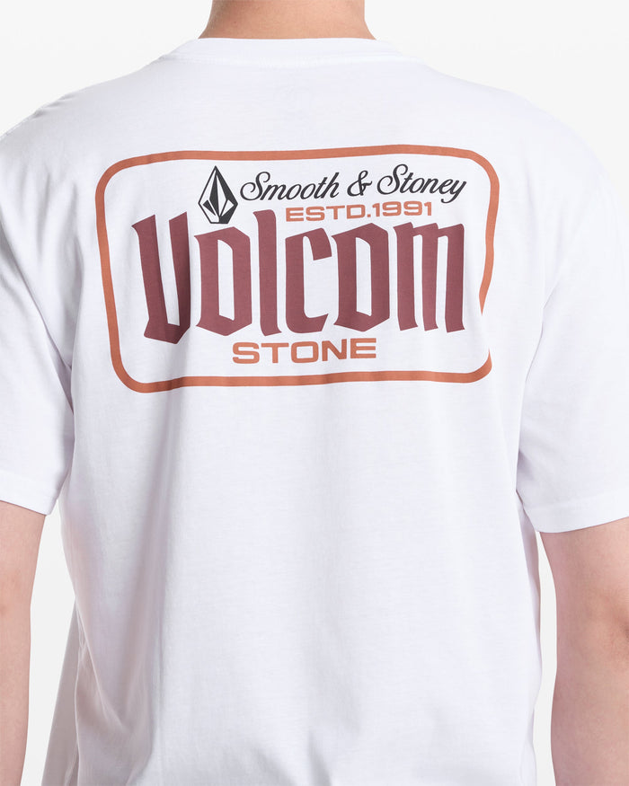 Men's Single Barrel Pocket Short Sleeve Tee-White-Volcom