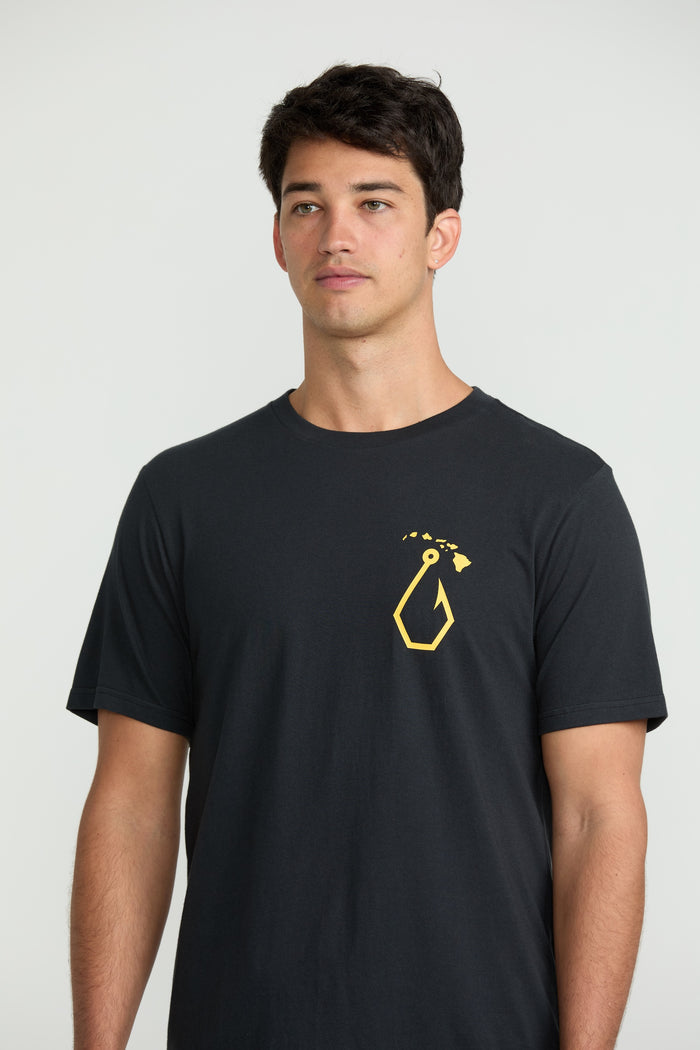 Men's Sinkem Short Sleeve Tee-Antique Black-Volcom