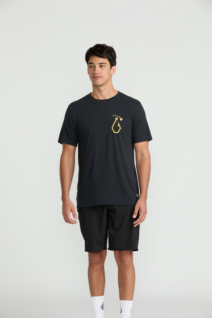 Men's Sinkem Short Sleeve Tee-Antique Black-Volcom