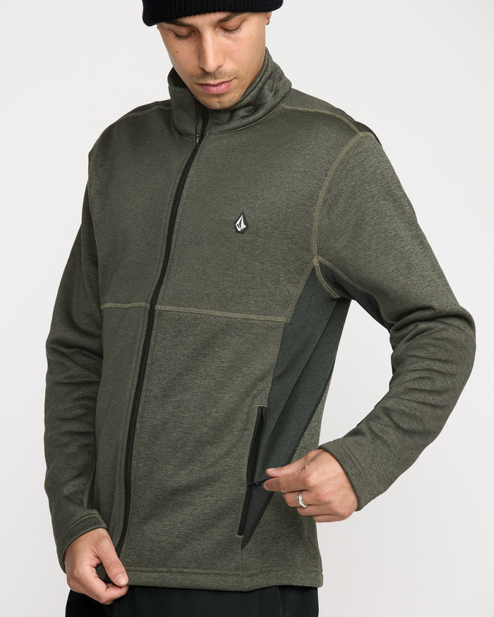 Men's Snowbound Fleece Full Zip-Military-Volcom
