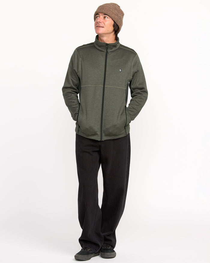 Men's Snowbound Fleece Full Zip-Military-Volcom