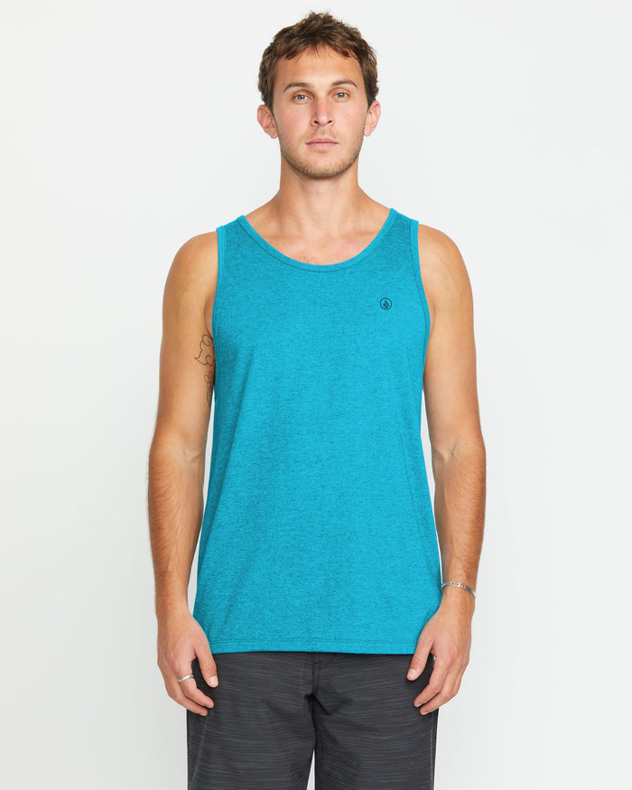 Men's Solid Heather Tank-Bay Blue Heather-Volcom