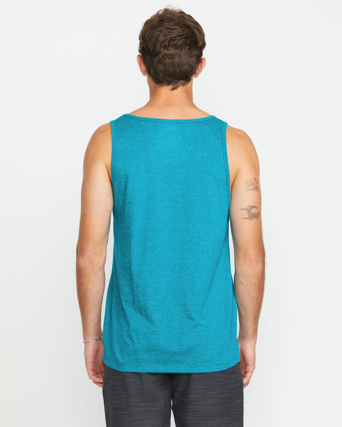 Men's Solid Heather Tank-Bay Blue Heather-Volcom