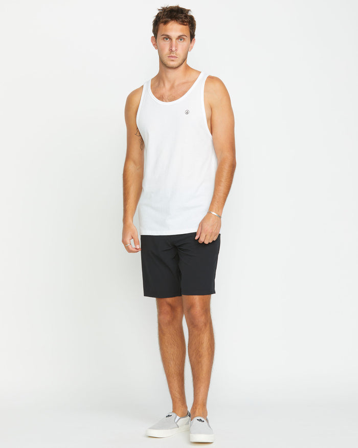 Men's Solid Heather Tank-White-Volcom