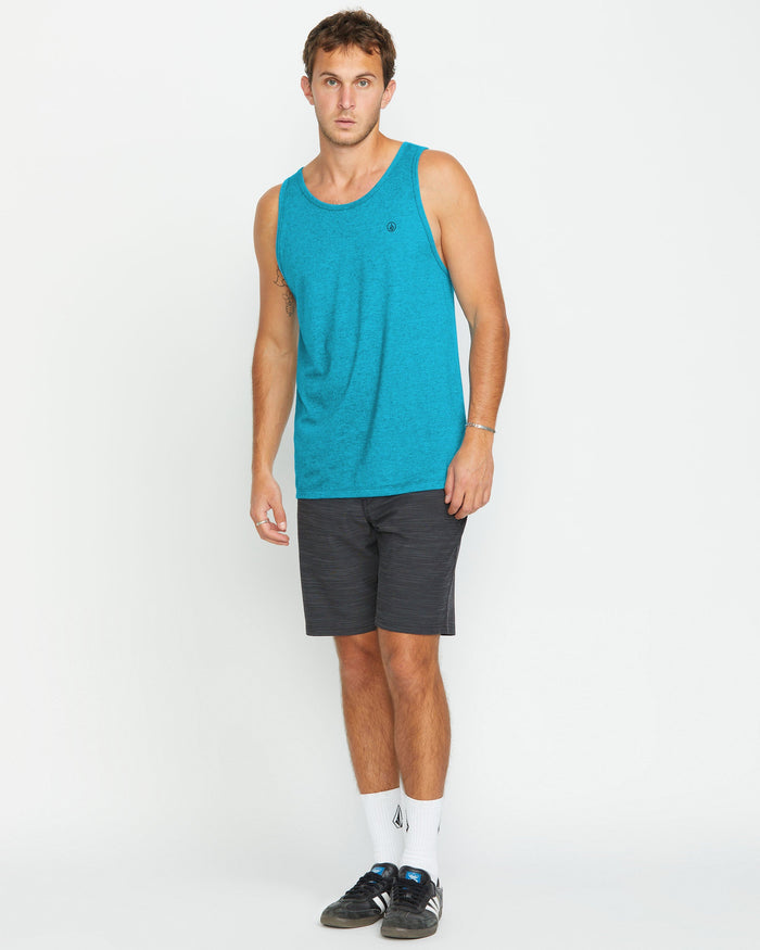 Men's Solid Heather Tank-Bay Blue Heather-Volcom
