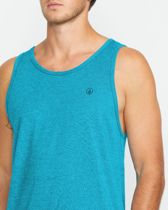 Men's Solid Heather Tank-Bay Blue Heather-Volcom