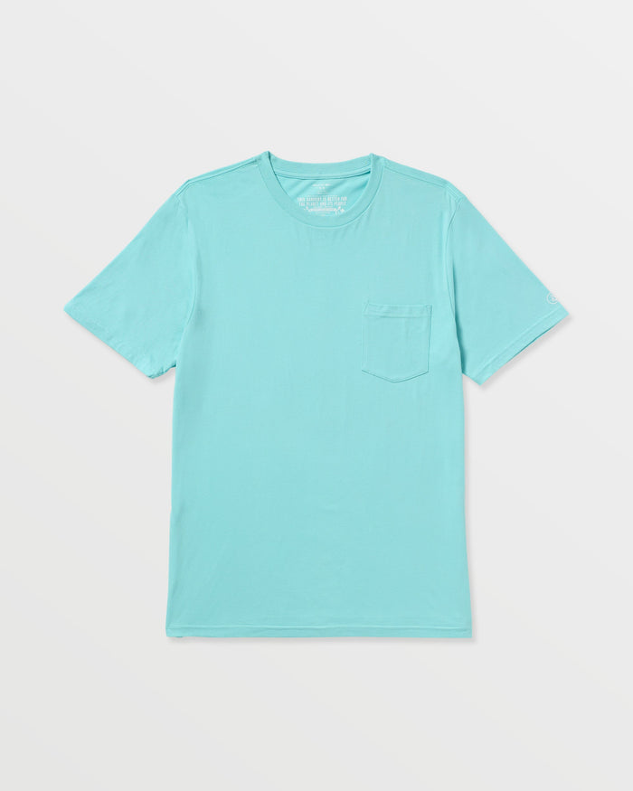 Men's Solid Short Sleeve Shirt Pocket Tee--Volcom
