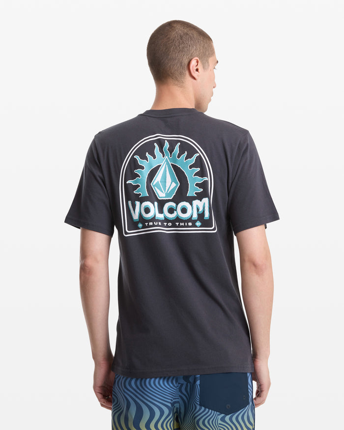 Men's Solstice Short Sleeve Tee-Washed Black Heather-Volcom