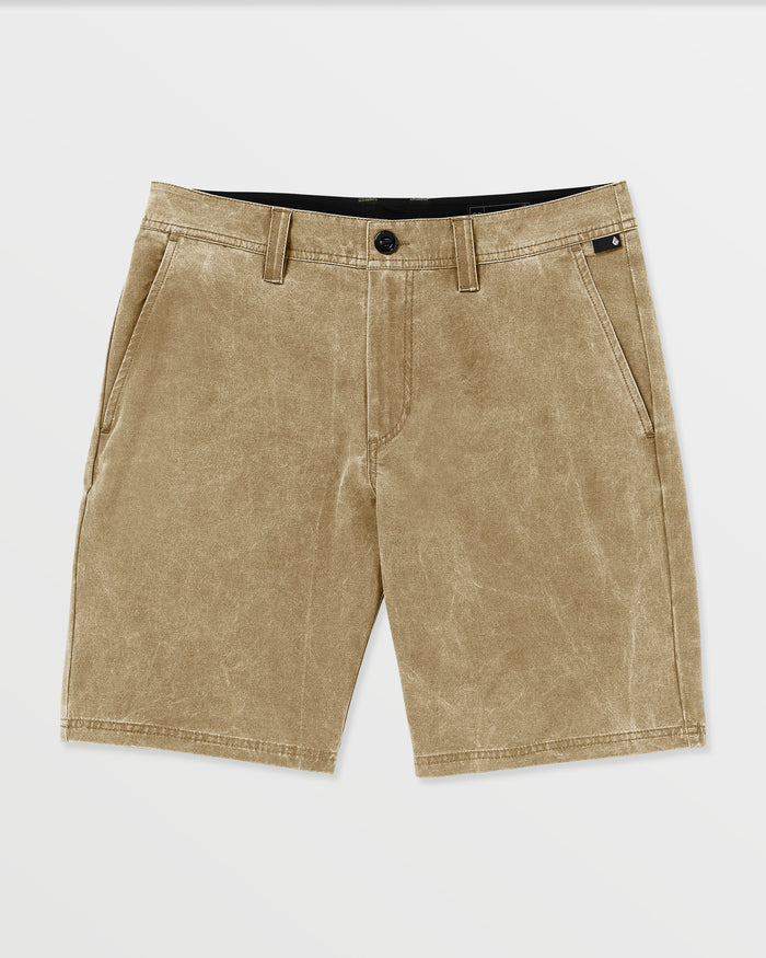 Men's Stone Faded Hybrid Shorts-Dark Khaki-Volcom