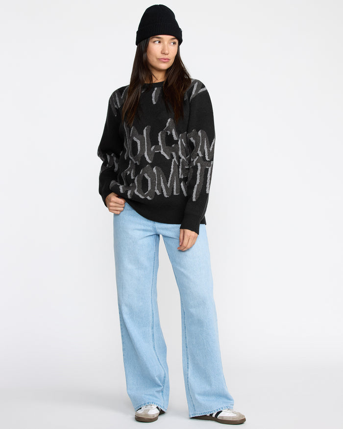 Men's Stone Jacquard Sweater-Black-Volcom