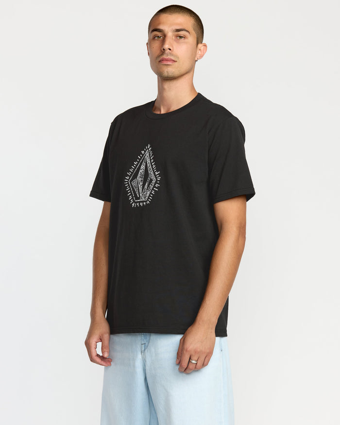 Men's Stone Lore Short Sleeve Tee-Black-Volcom