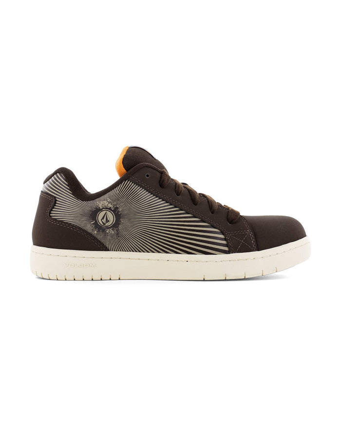Men's Stone Op Art Work Sneakers-Dark Brown and Khaki-Volcom