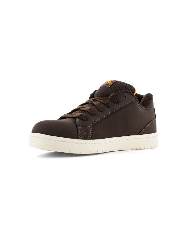 Men's Stone Op Art Work Sneakers-Dark Brown and Khaki-Volcom