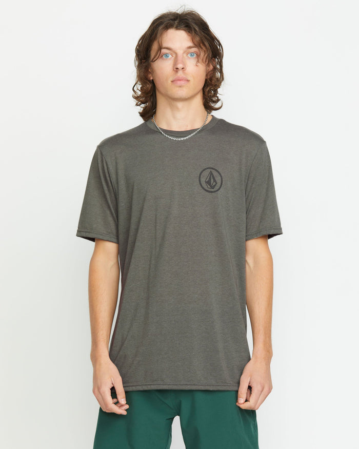 Men's Stone Tech Short Sleeve Tee-Charcoal Heather-Volcom