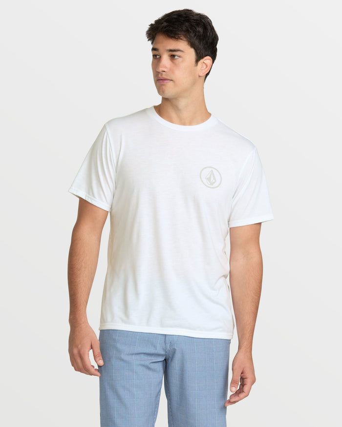 Men's Stone Tech Short Sleeve Tee-White-Volcom