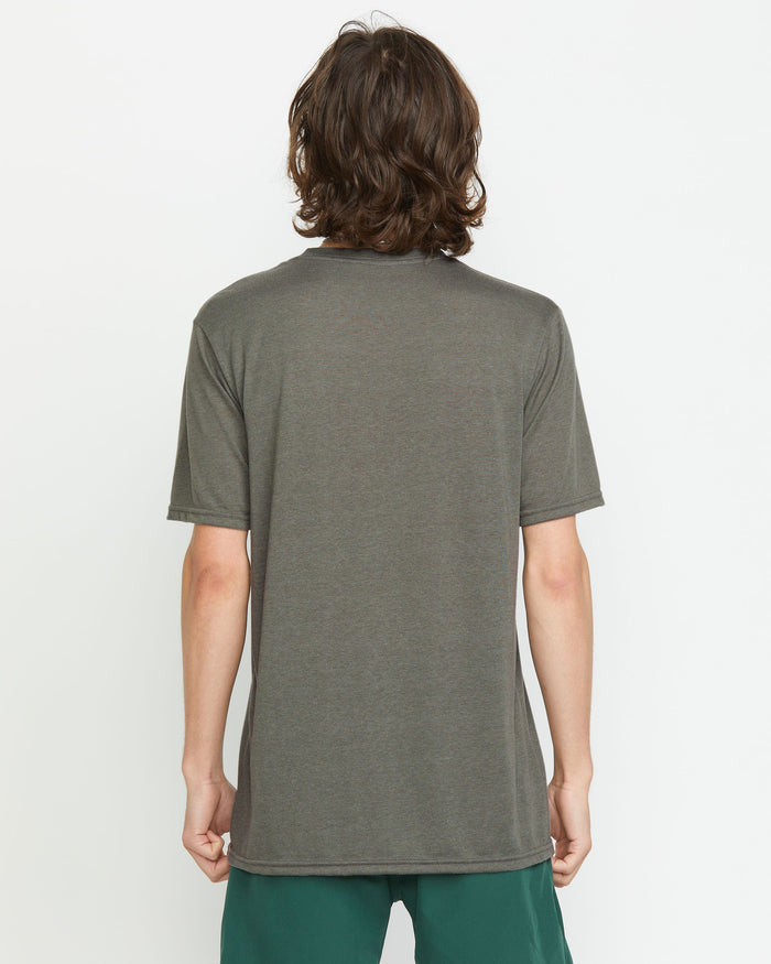 Men's Stone Tech Short Sleeve Tee-Charcoal Heather-Volcom