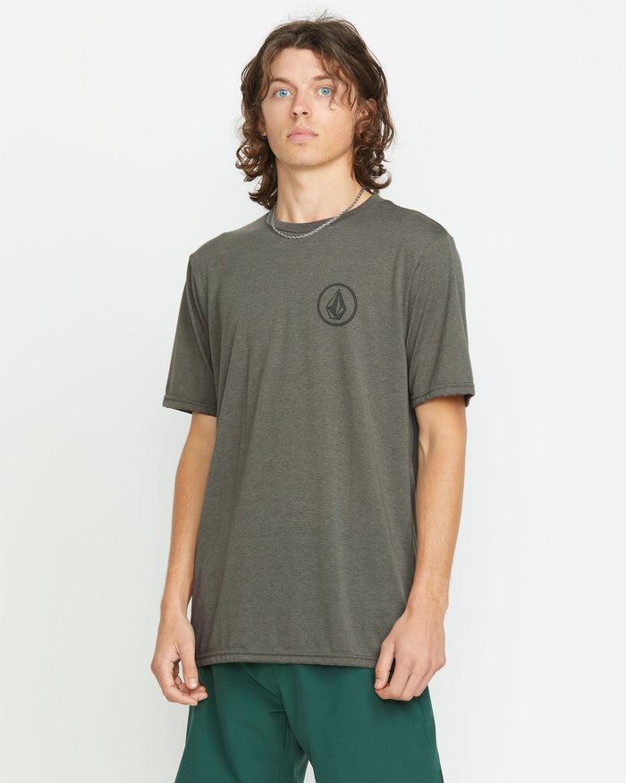 Men's Stone Tech Short Sleeve Tee-Charcoal Heather-Volcom