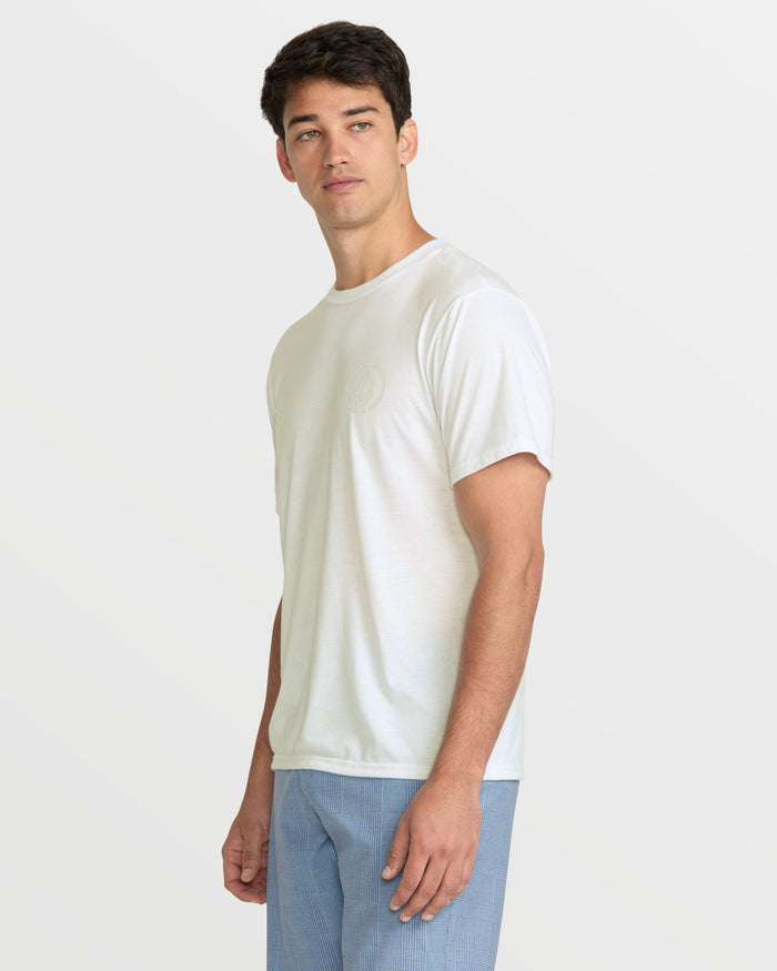 Men's Stone Tech Short Sleeve Tee-White-Volcom