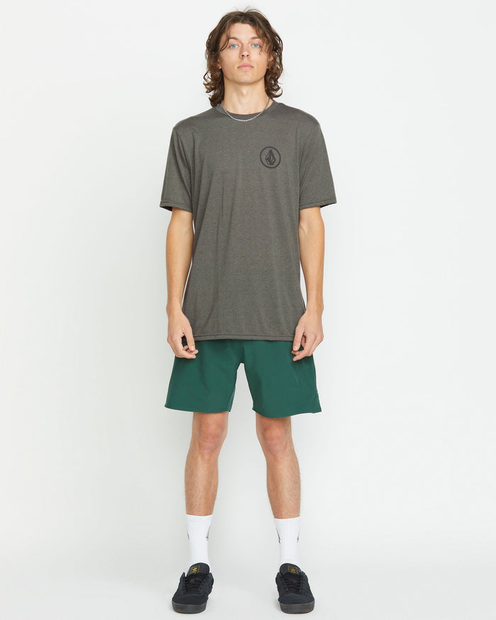 Men's Stone Tech Short Sleeve Tee-Charcoal Heather-Volcom