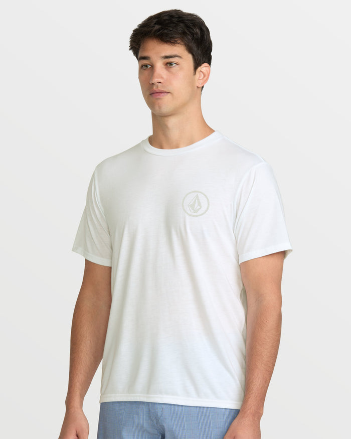 Men's Stone Tech Short Sleeve Tee-White-Volcom
