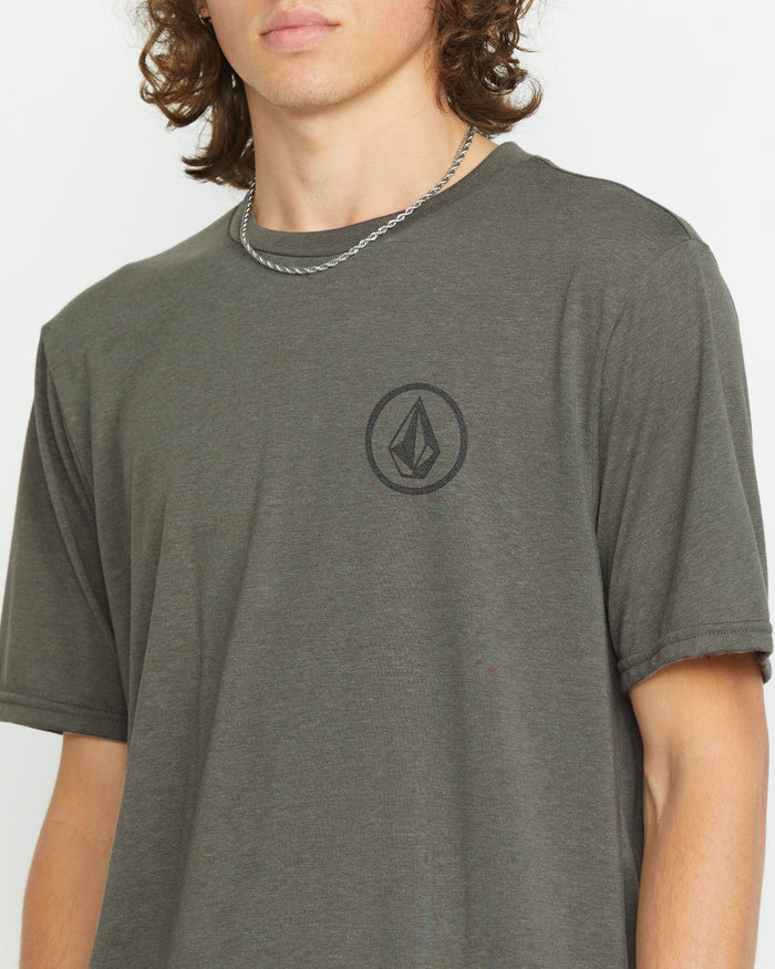 Men's Stone Tech Short Sleeve Tee-Charcoal Heather-Volcom