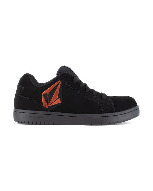 Men's Stone Work Sneakers-Black and Red-Volcom