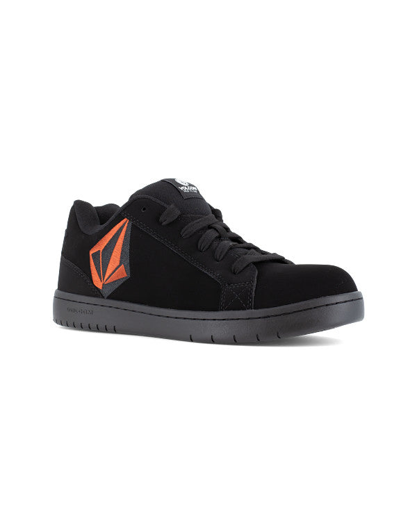 Men's Stone Work Sneakers-Black and Red-Volcom