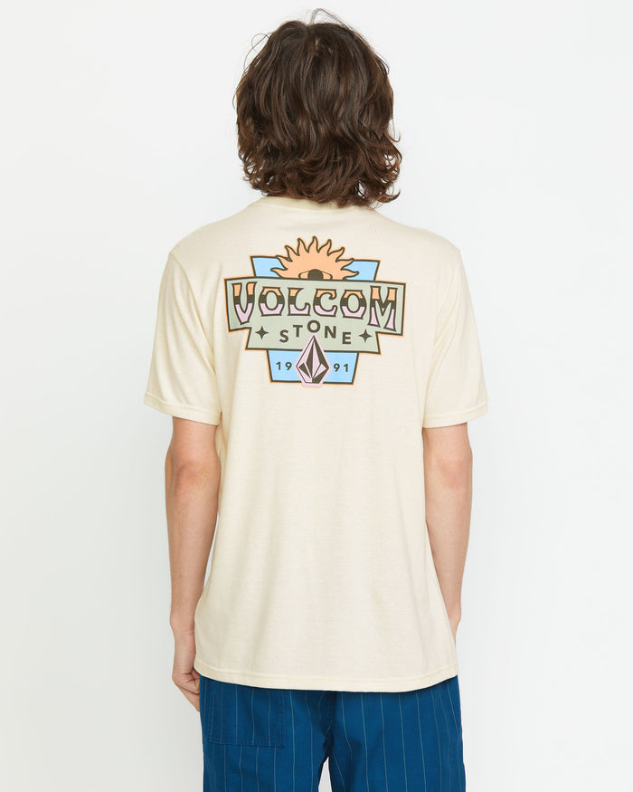 Men's Sure Thing Short Sleeve Tee-Off White Heather-Volcom