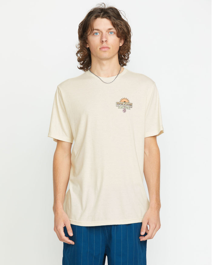 Men's Sure Thing Short Sleeve Tee-Off White Heather-Volcom