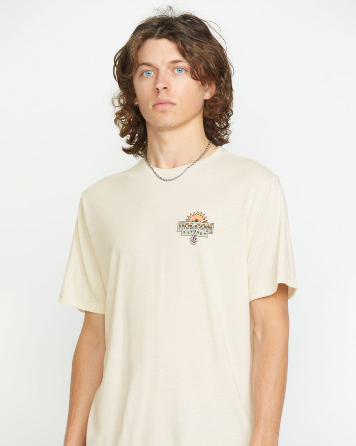 Men's Sure Thing Short Sleeve Tee-Off White Heather-Volcom