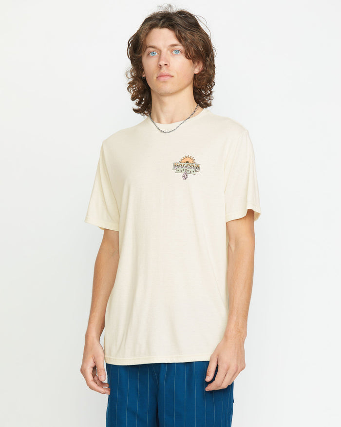 Men's Sure Thing Short Sleeve Tee-Off White Heather-Volcom